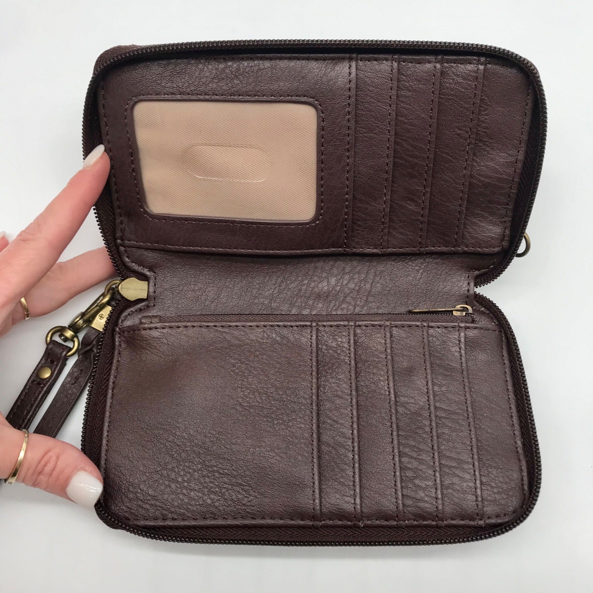 The Sak Mahogany Suede Silverlake Smartphone Crossbody Bag