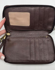 The Sak Mahogany Suede Silverlake Smartphone Crossbody Bag