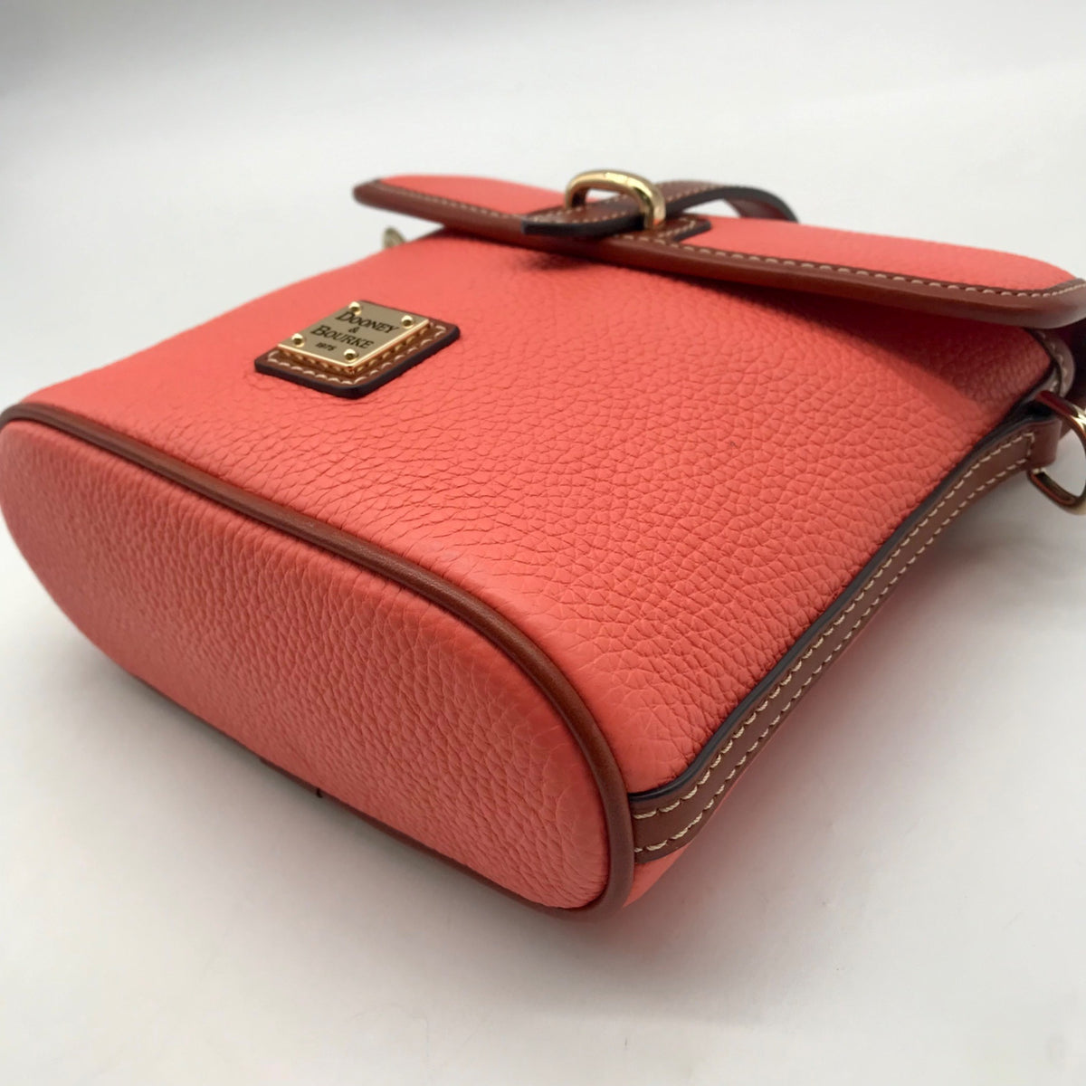 Dooney &amp; Bourke Coral Pebbled Leather Toggle Crossbody