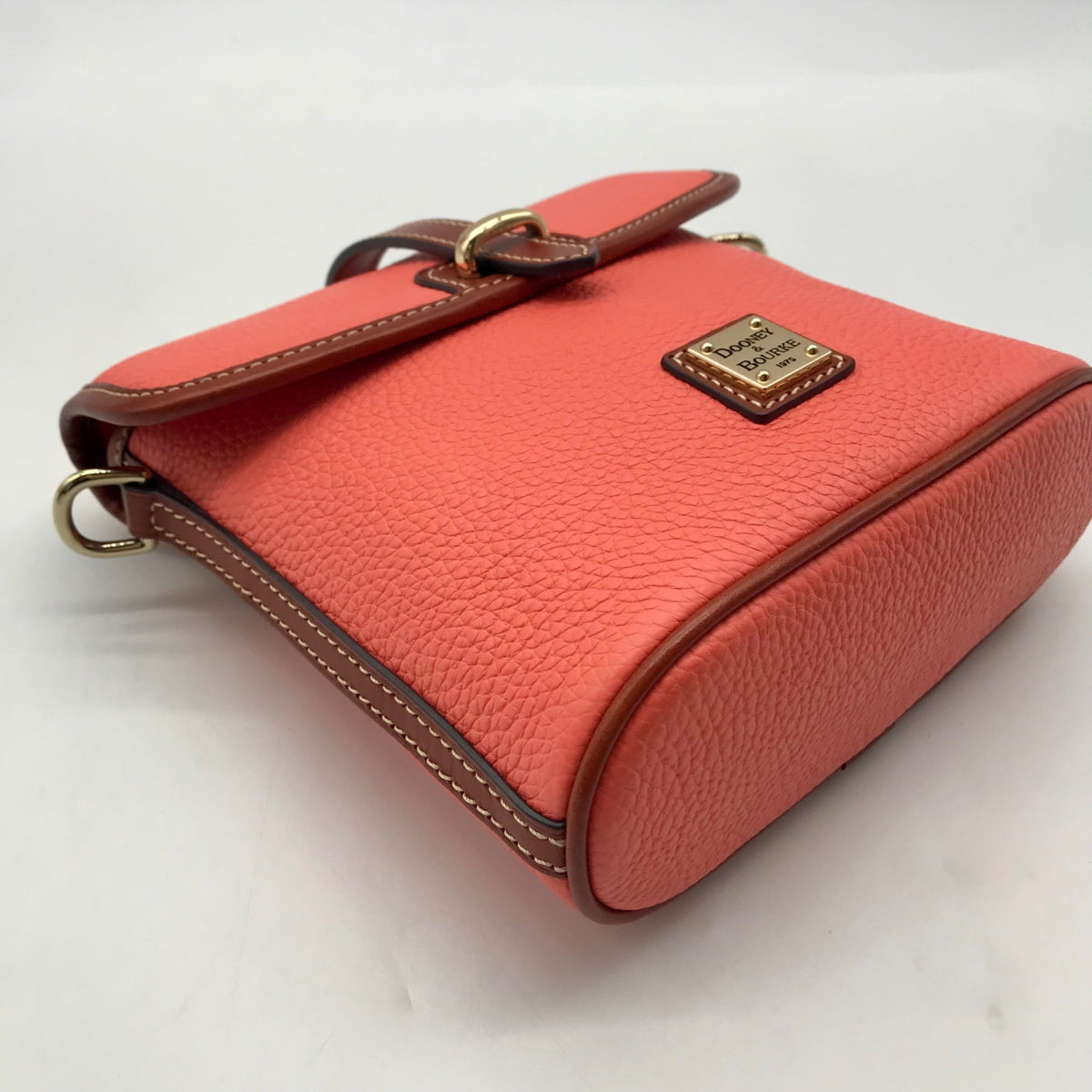 Dooney &amp; Bourke Coral Pebbled Leather Toggle Crossbody