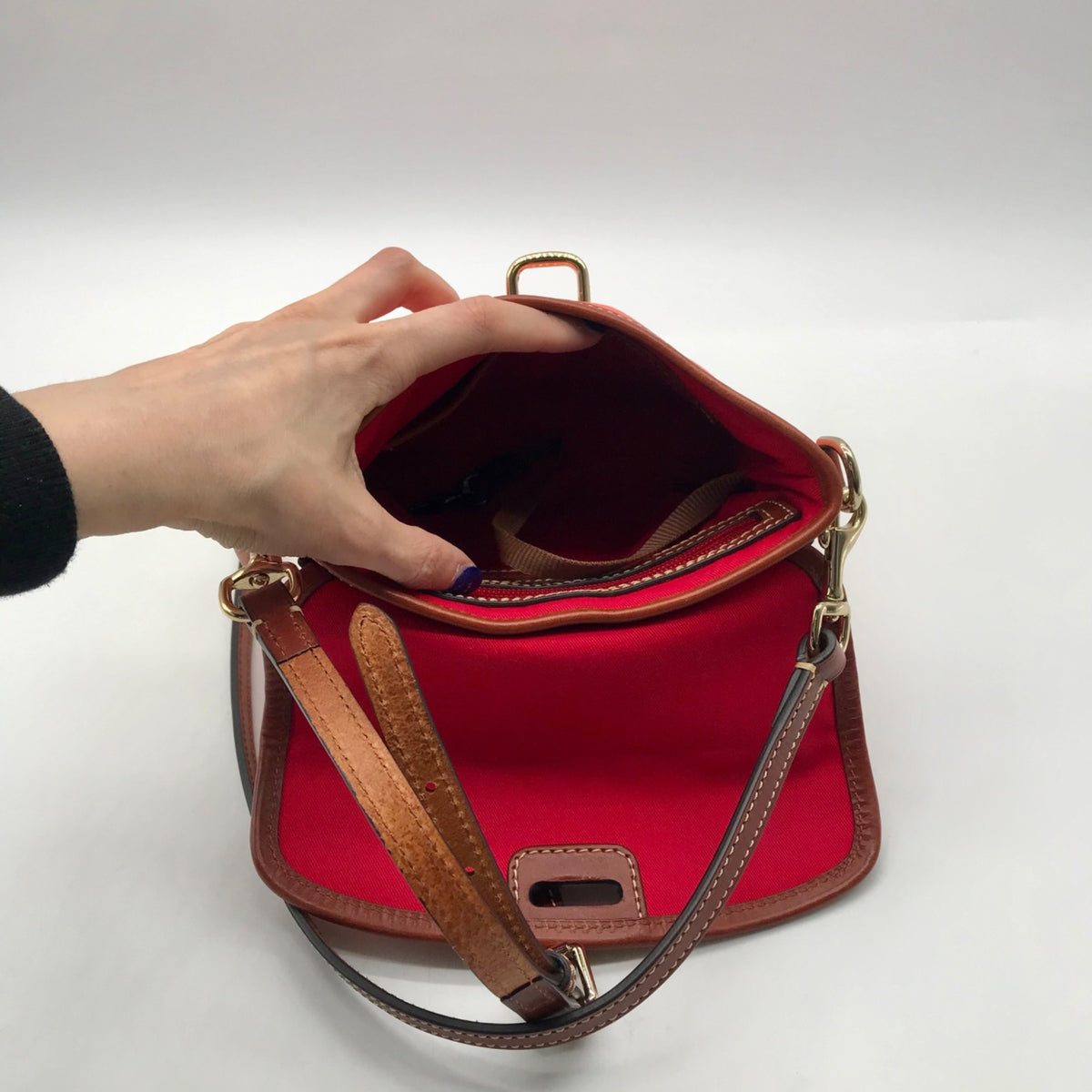 Dooney &amp; Bourke Coral Pebbled Leather Toggle Crossbody