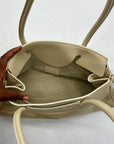 Staud Maude Beige Leather Shoulder Bag