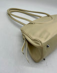 Staud Maude Beige Leather Shoulder Bag