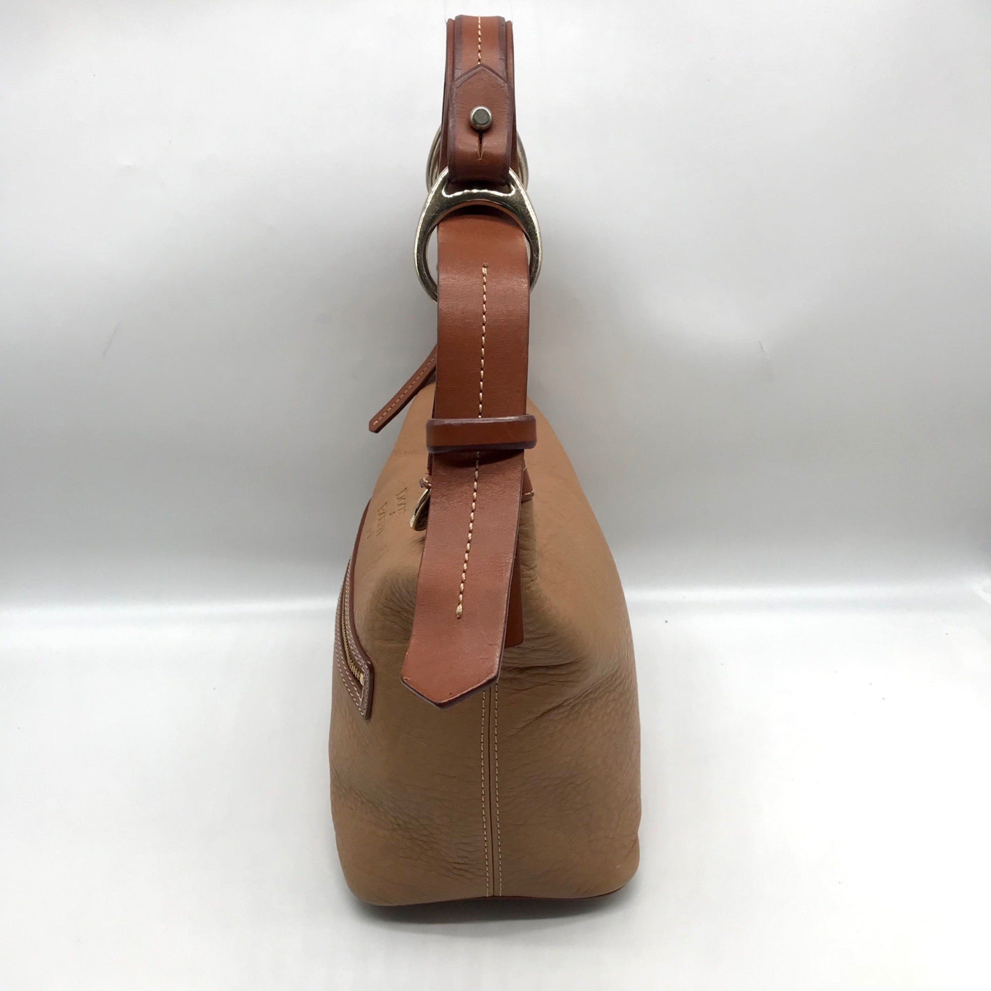 Dooney &amp; Bourke Sandy &amp; Honey Trim Small Stretch Slouch