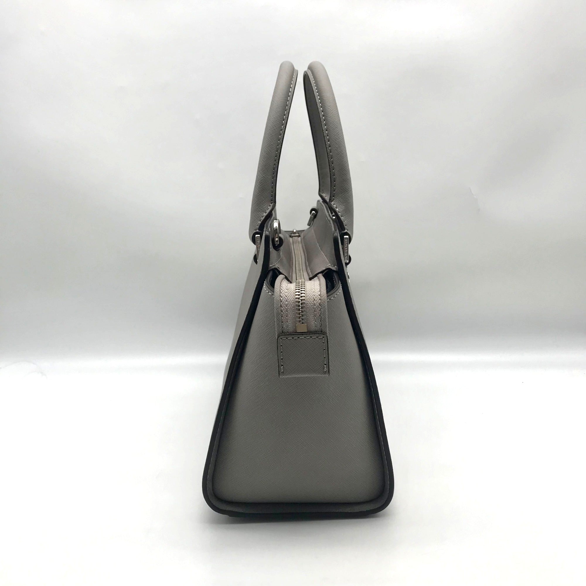Michael Kors Grey Saffiano Selma Medium Convertible Satchel