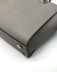 Michael Kors Grey Saffiano Selma Medium Convertible Satchel