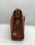 Dooney & Bourke British Tan Pebbled Grain Leather Vintage All Weather Crossbody Bag