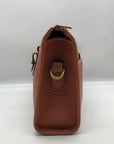 Dooney & Bourke British Tan Pebbled Grain Leather Vintage All Weather Crossbody Bag