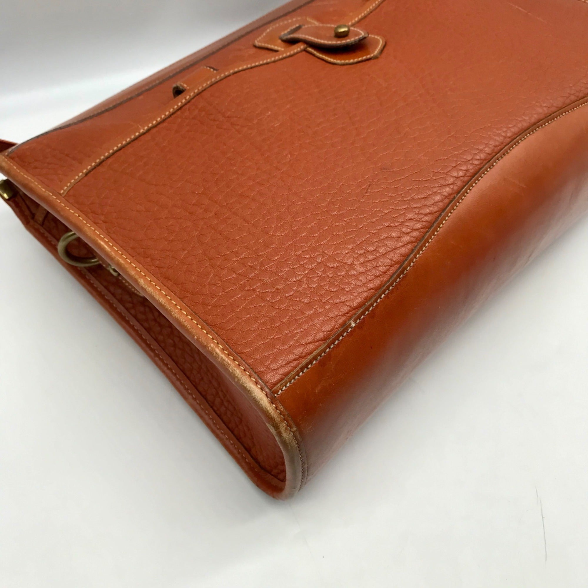 Dooney &amp; Bourke British Tan Pebbled Grain Leather Vintage All Weather Crossbody Bag