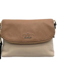 Kate Spade Light Pink And Beige Pebbled Leather Harlyn Jackson Street Crossbody