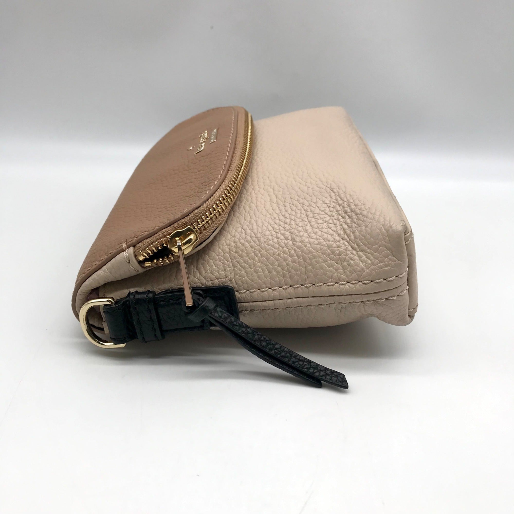 Kate Spade Light Pink And Beige Pebbled Leather Harlyn Jackson Street Crossbody