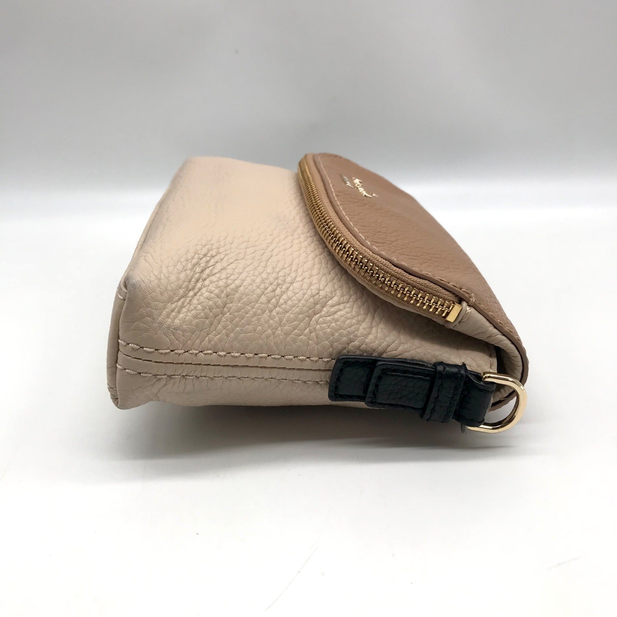 Kate Spade Light Pink And Beige Pebbled Leather Harlyn Jackson Street Crossbody
