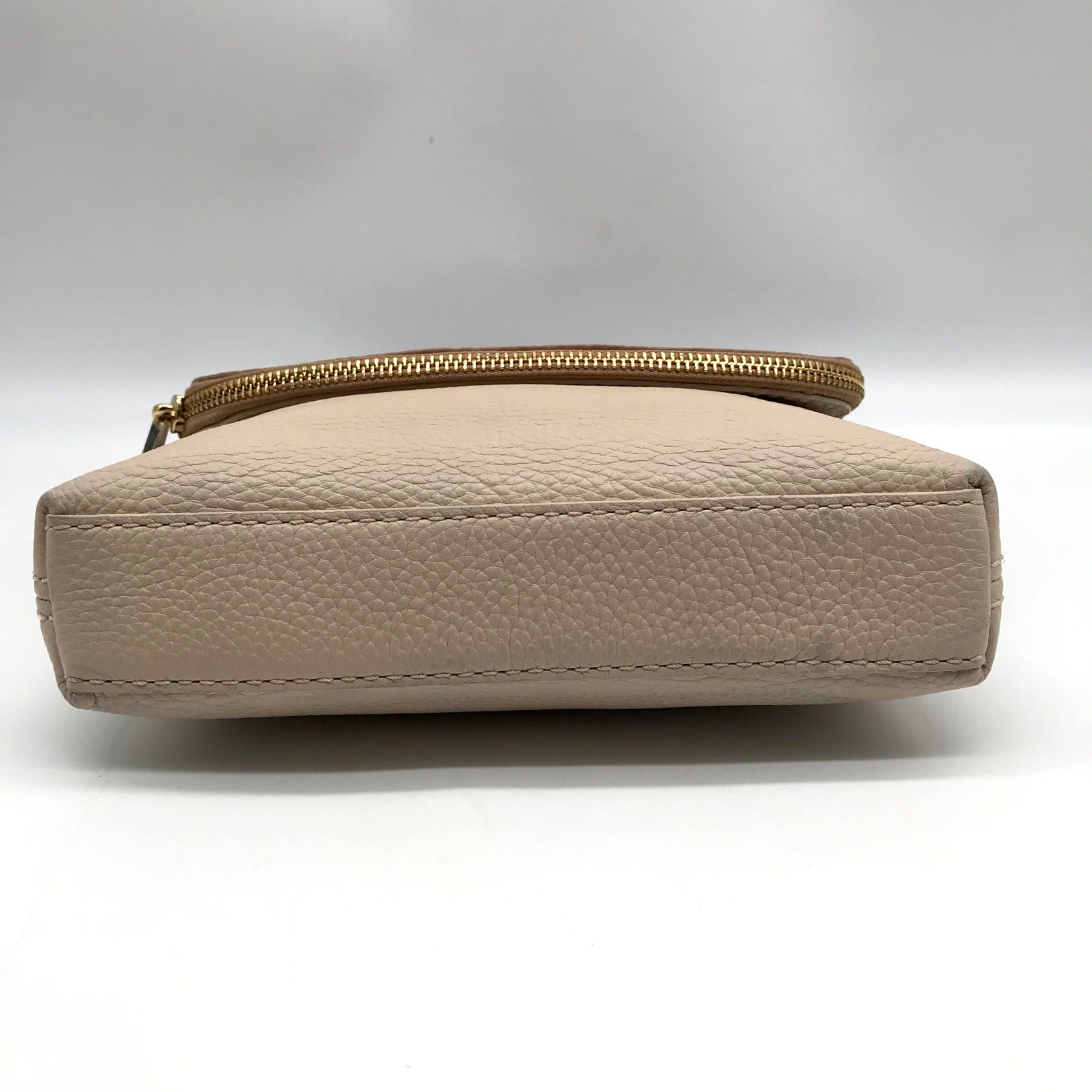 Kate Spade Light Pink And Beige Pebbled Leather Harlyn Jackson Street Crossbody