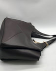 I.N.C. Dark Brown Liliah Large Seamed Tote Bag