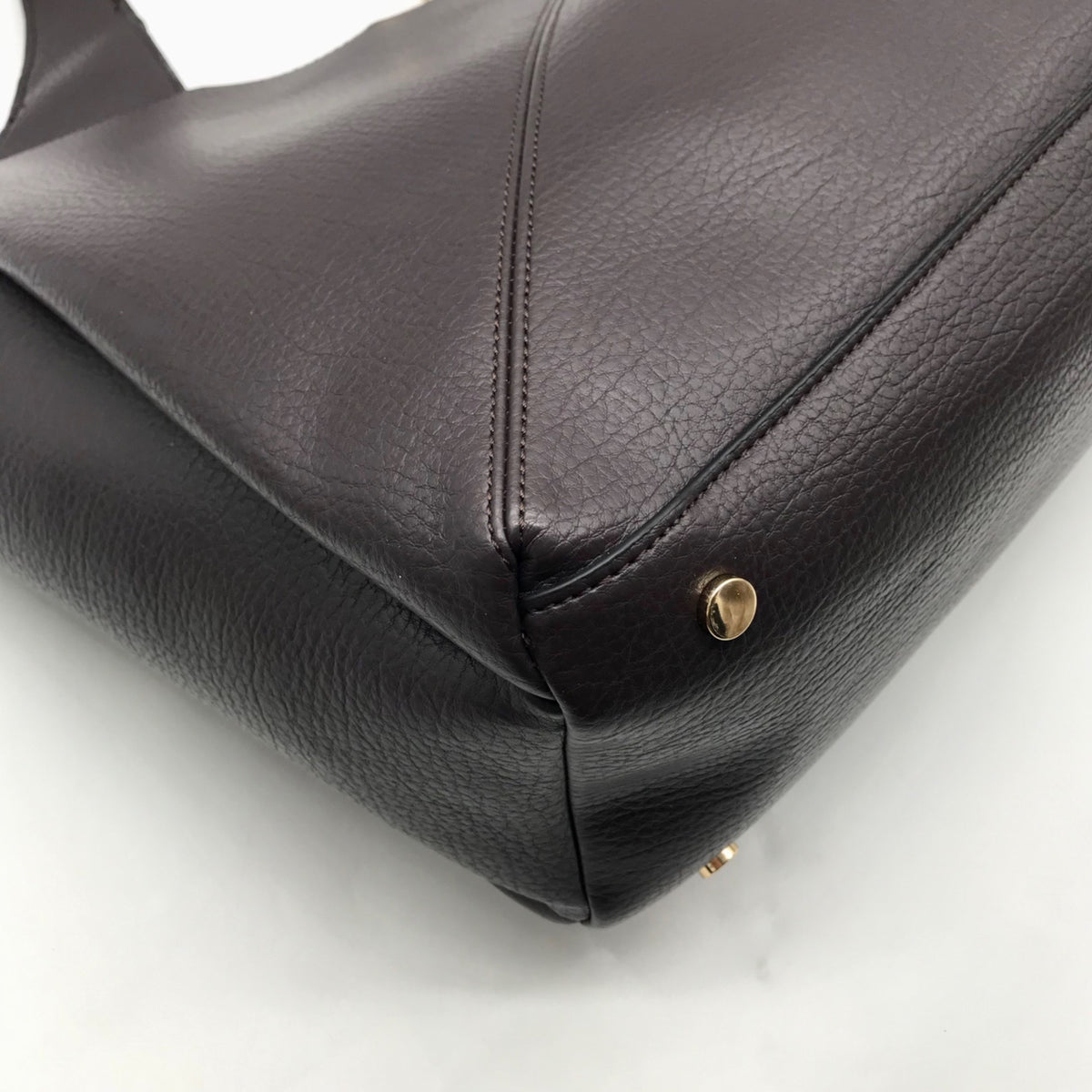 I.N.C. Dark Brown Liliah Large Seamed Tote Bag