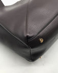 I.N.C. Dark Brown Liliah Large Seamed Tote Bag
