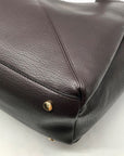 I.N.C. Dark Brown Liliah Large Seamed Tote Bag
