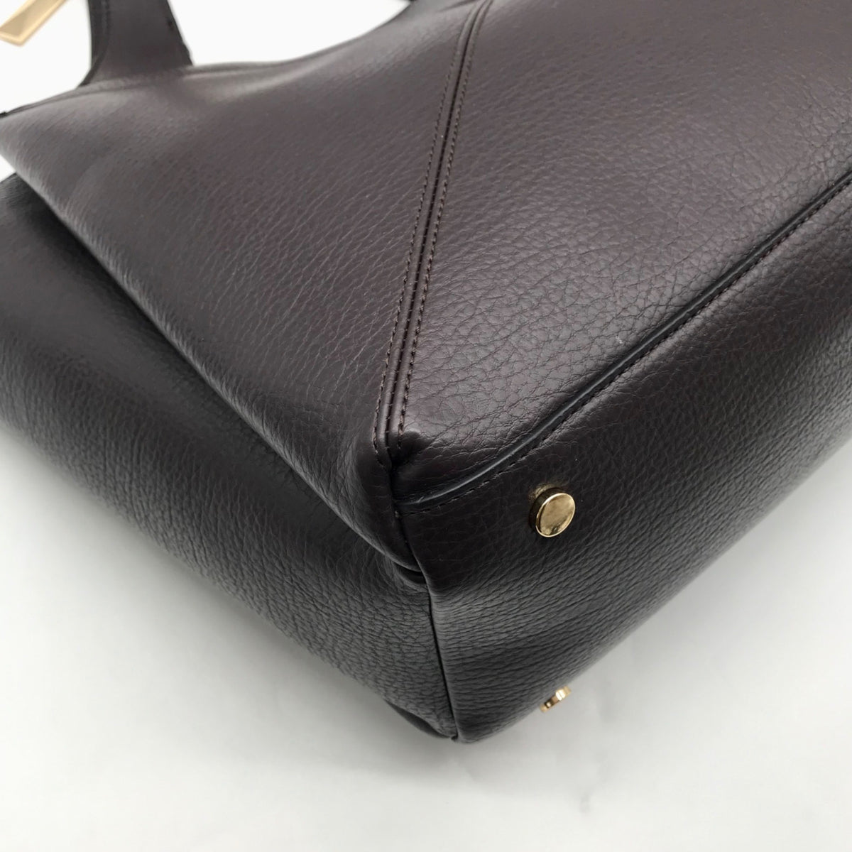 I.N.C. Dark Brown Liliah Large Seamed Tote Bag