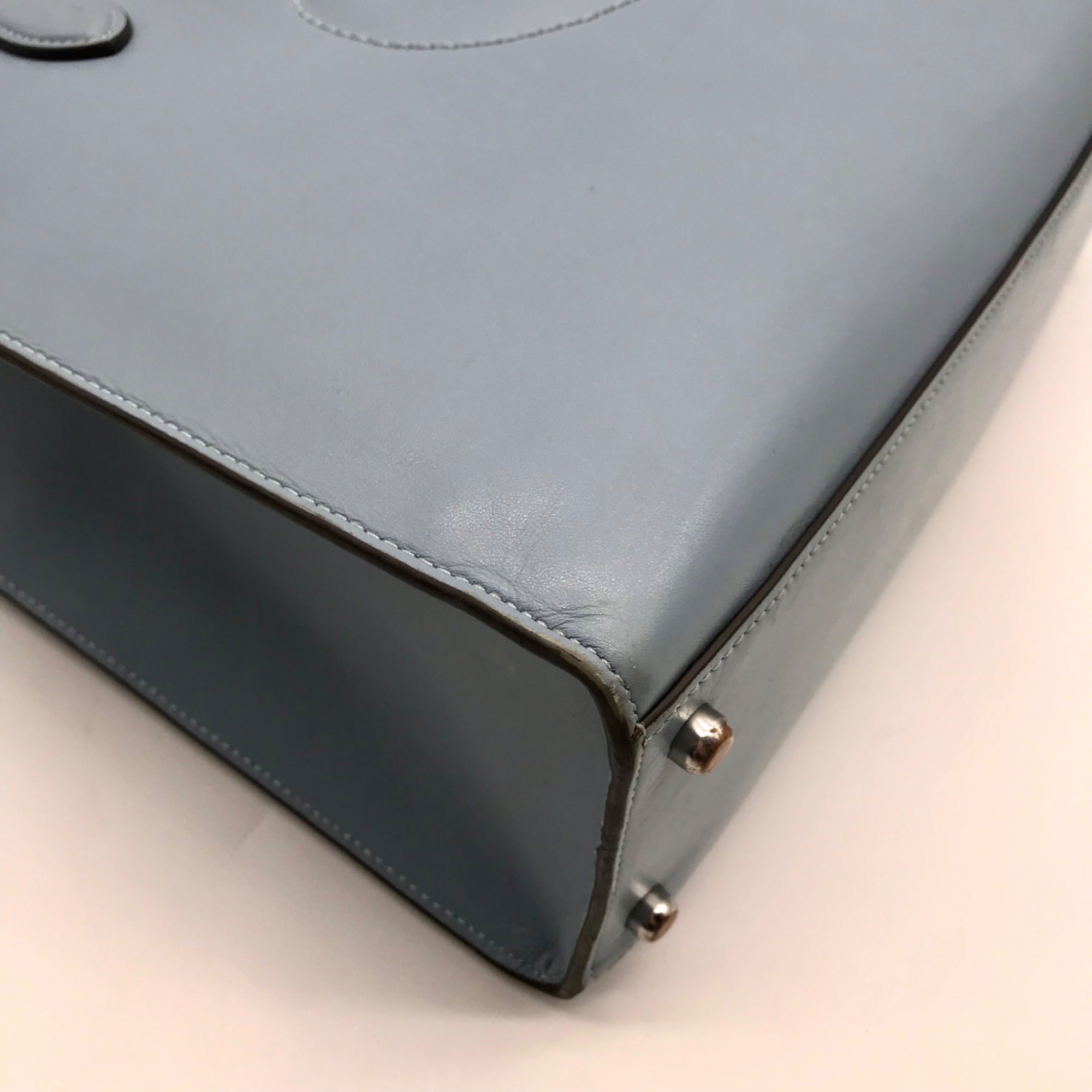 Coach Light Blue Leather Nina Tote Bag CR096