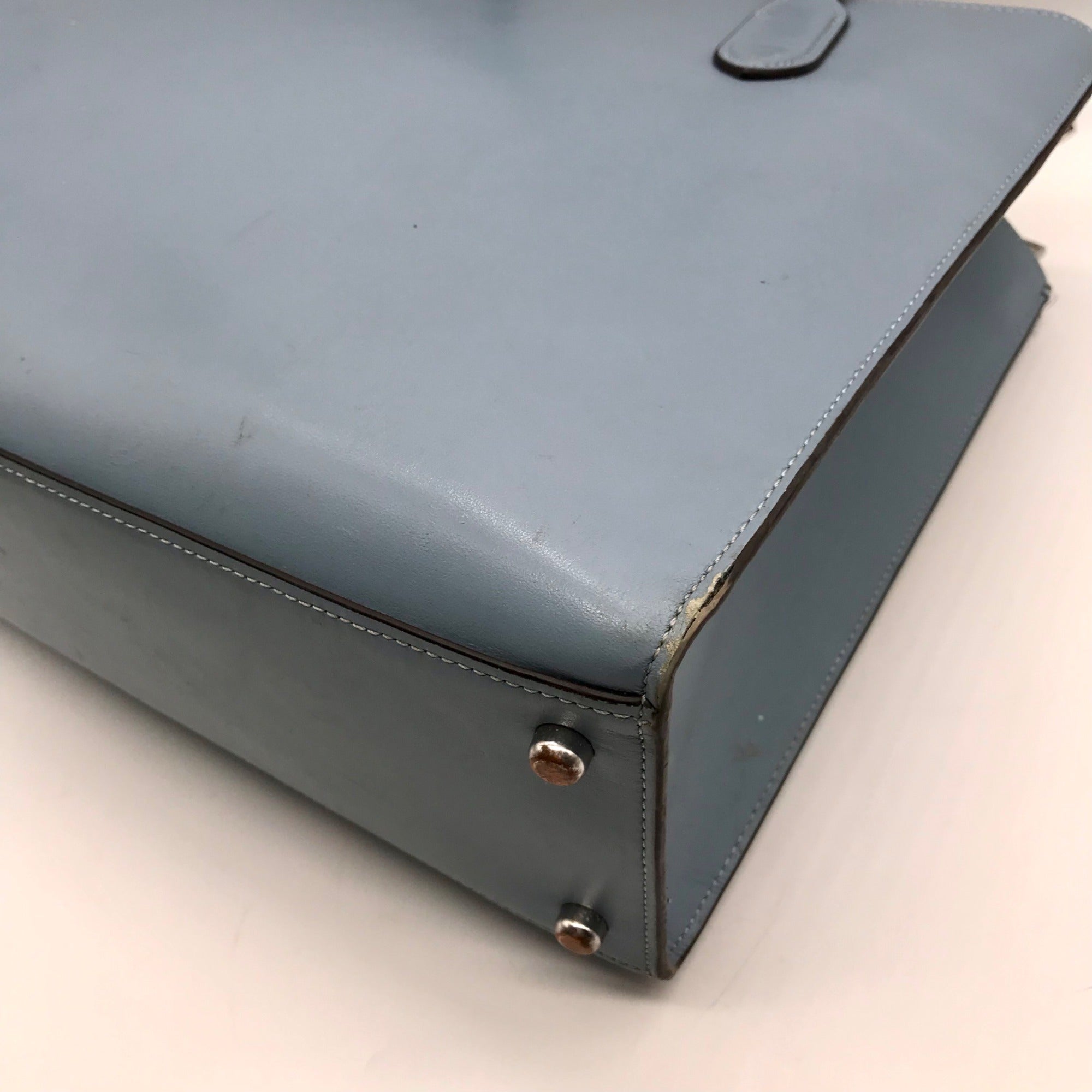 Coach Light Blue Leather Nina Tote Bag CR096