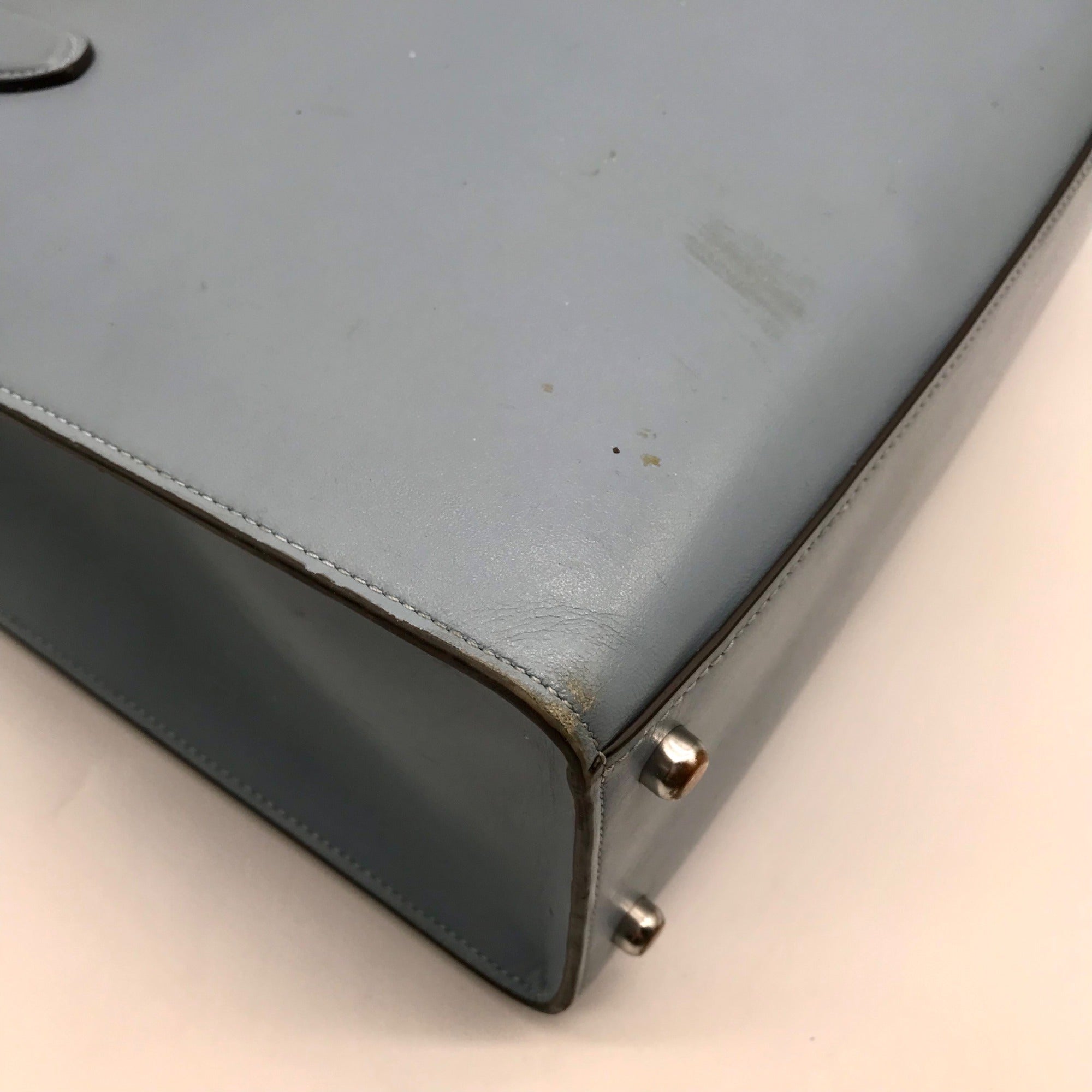 Coach Light Blue Leather Nina Tote Bag CR096