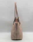 Michael Kors Light Pink Pebbled Leather Winston Top Zip Pocket Tote