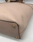 Michael Kors Light Pink Pebbled Leather Winston Top Zip Pocket Tote
