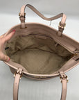 Michael Kors Light Pink Pebbled Leather Winston Top Zip Pocket Tote