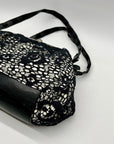 Nicole Lee Black & White Lace Kiss-Lock Clutch Purse