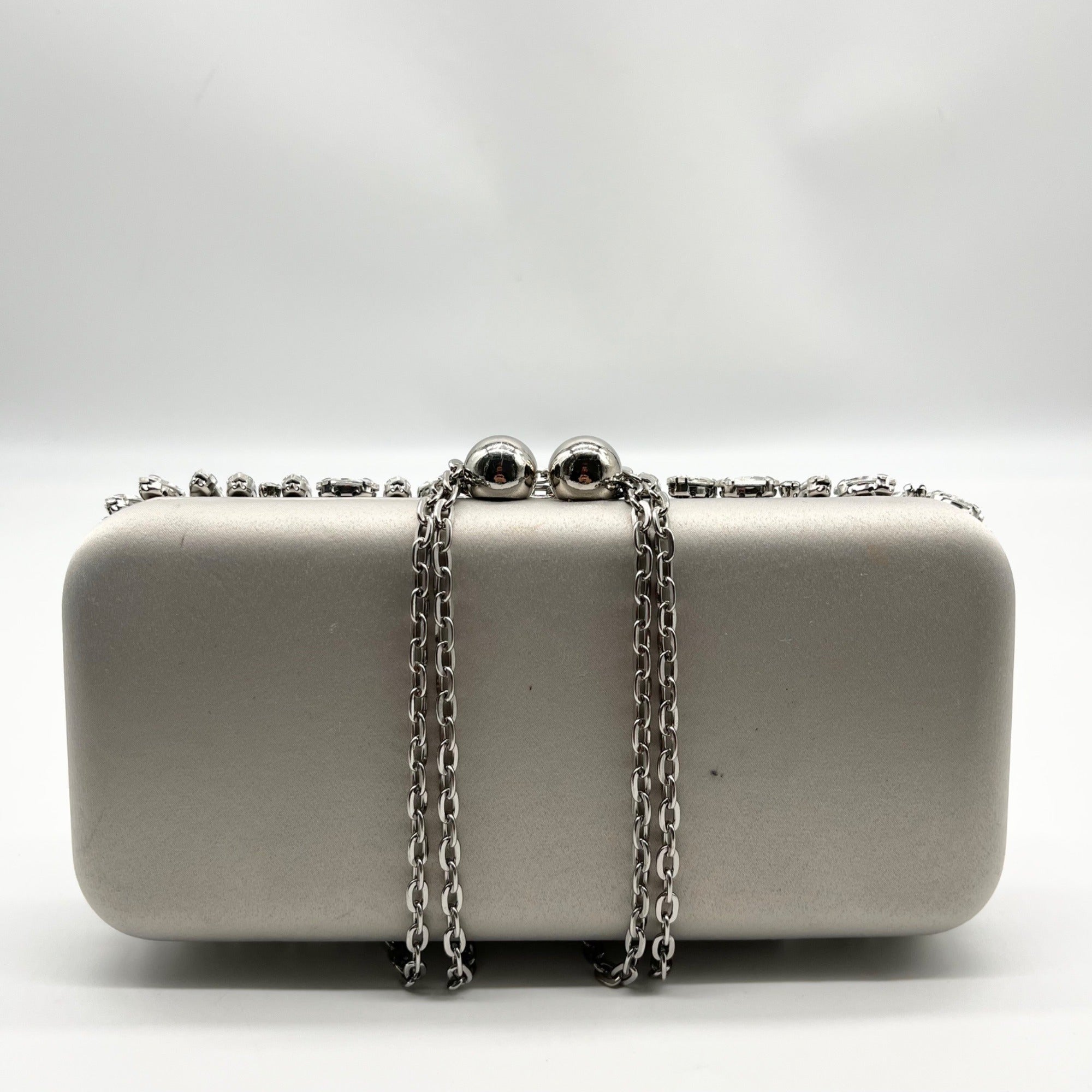 I.N.C. International Concepts Silver East West Embellished Minaudiere Clutch