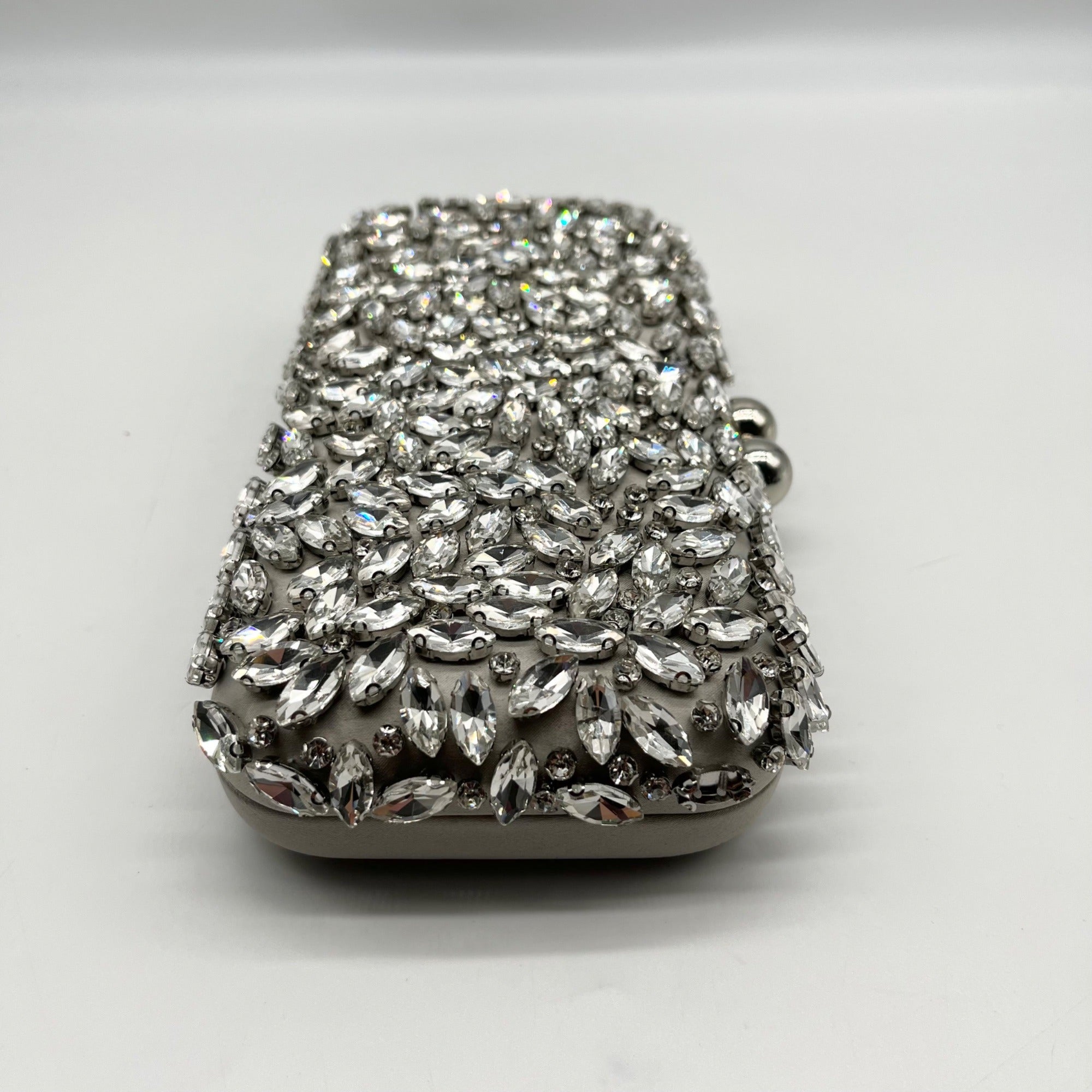 I.N.C. International Concepts Silver East West Embellished Minaudiere Clutch