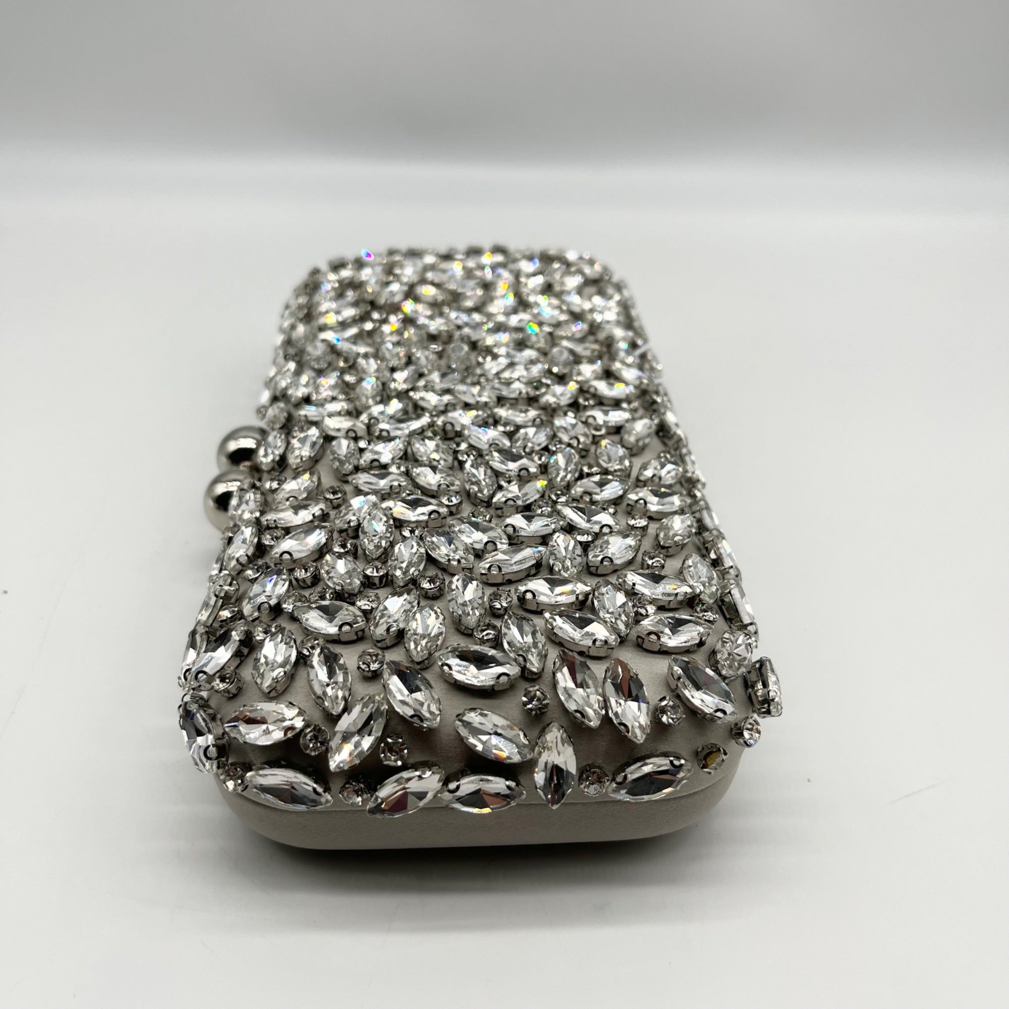I.N.C. International Concepts Silver East West Embellished Minaudiere Clutch