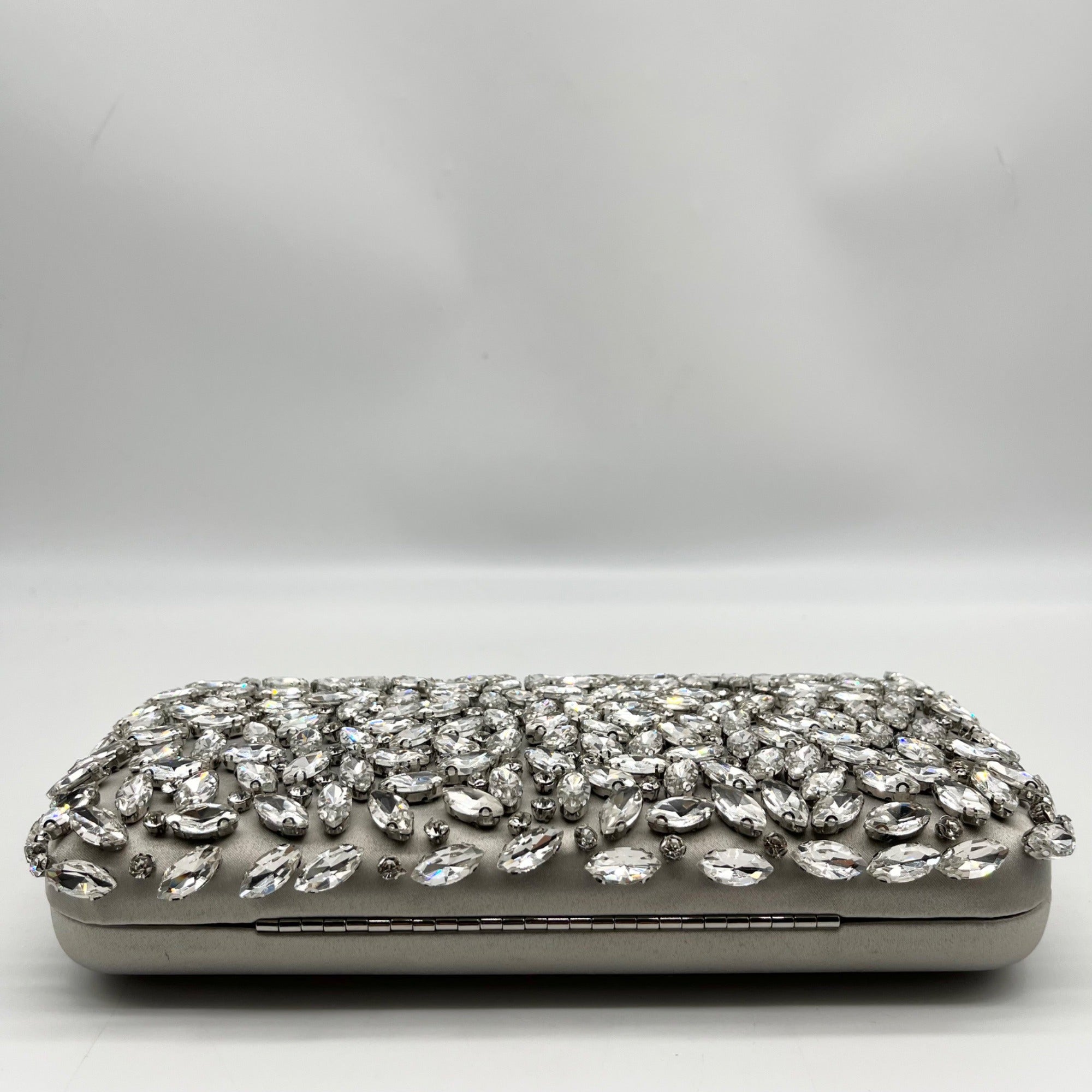 I.N.C. International Concepts Silver East West Embellished Minaudiere Clutch