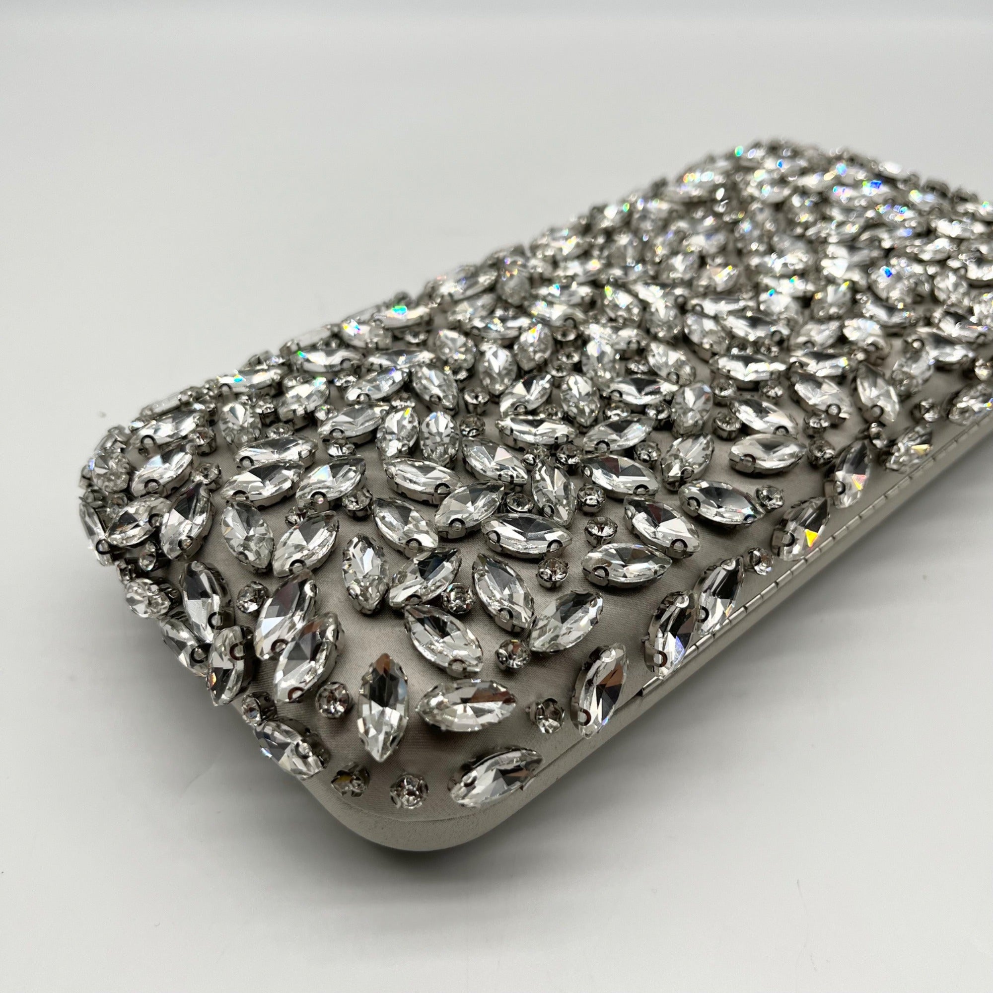 I.N.C. International Concepts Silver East West Embellished Minaudiere Clutch