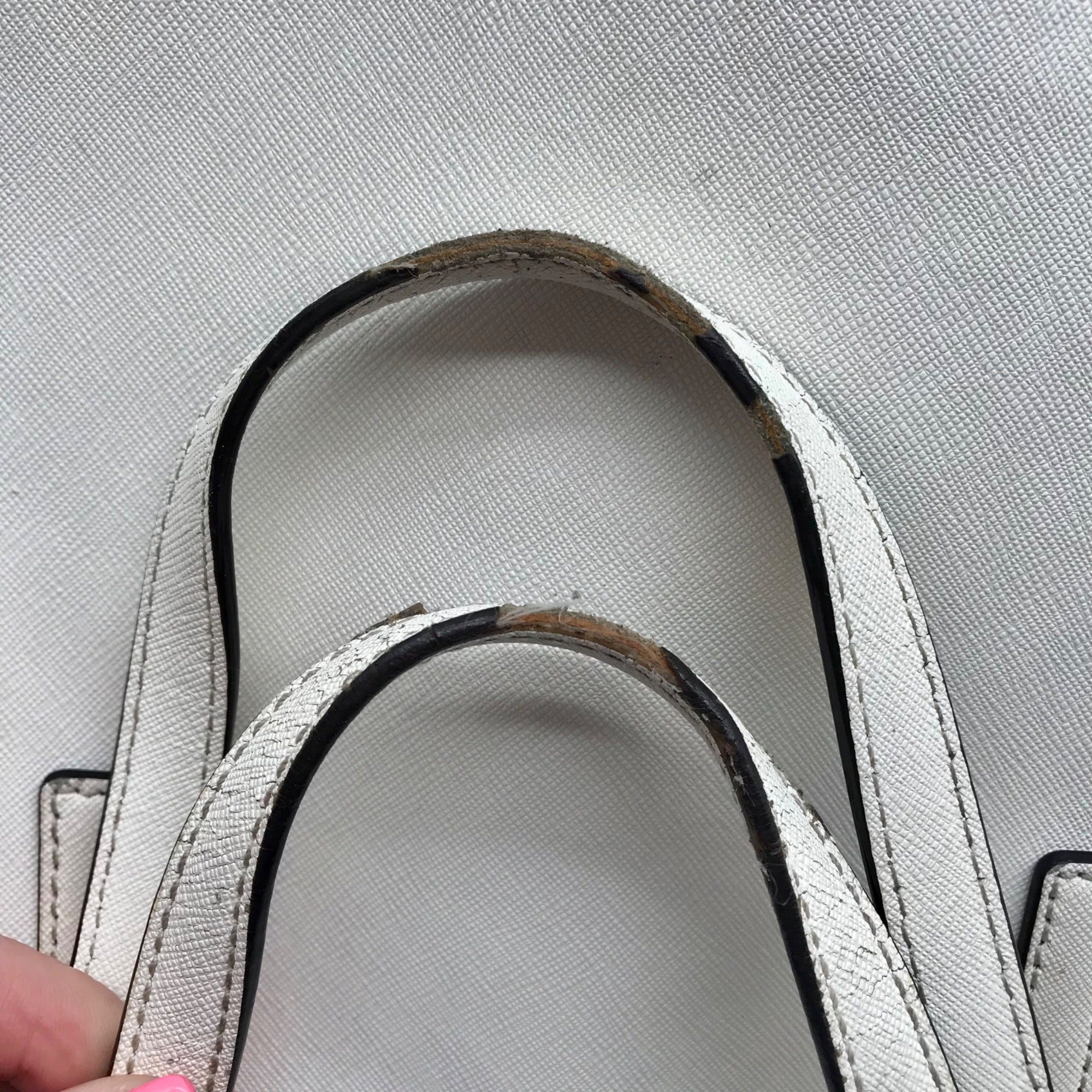Kate Spade White Saffiano Leather Large Cedar Street Hayden Convertible Satchel