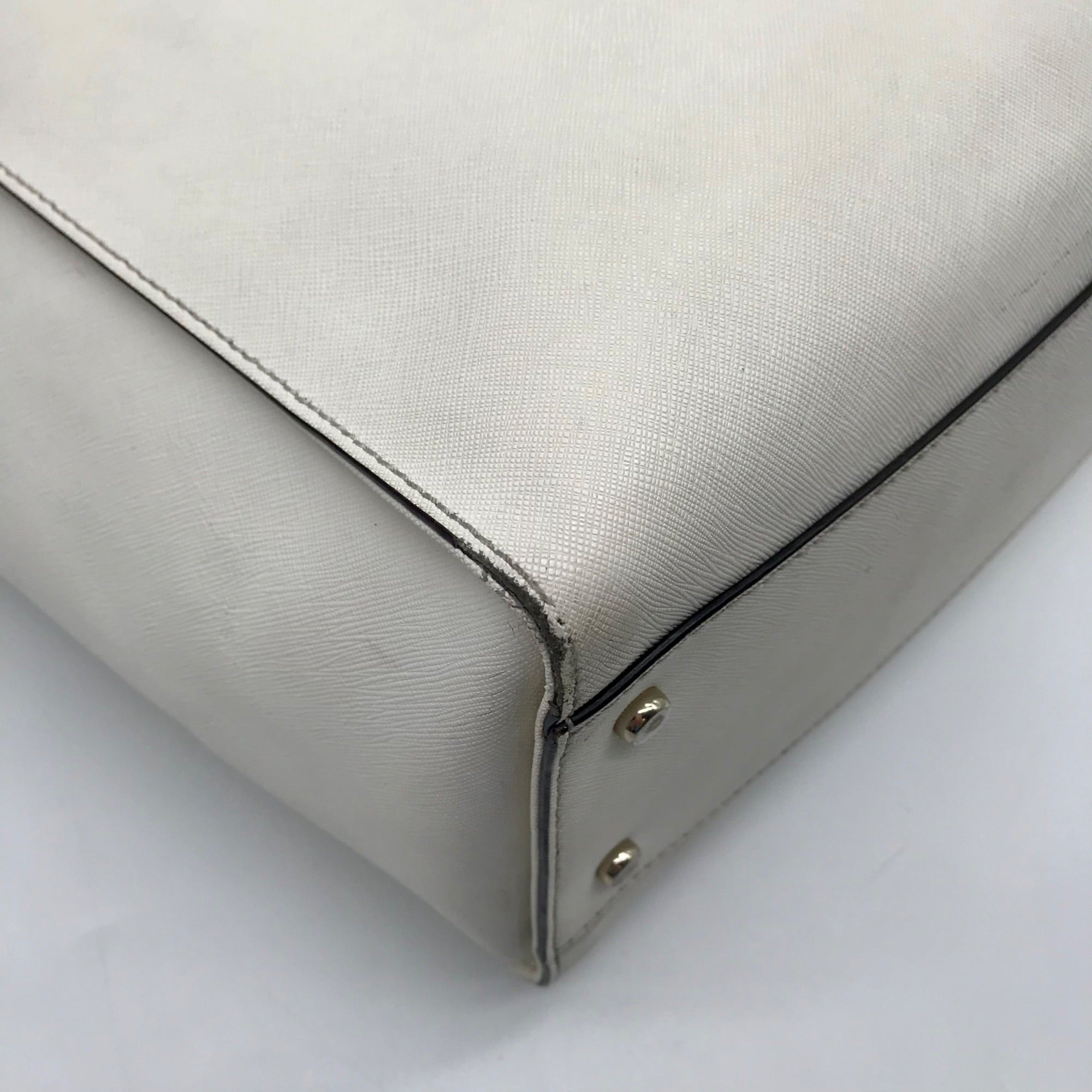 Kate Spade White Saffiano Leather Large Cedar Street Hayden Convertible Satchel