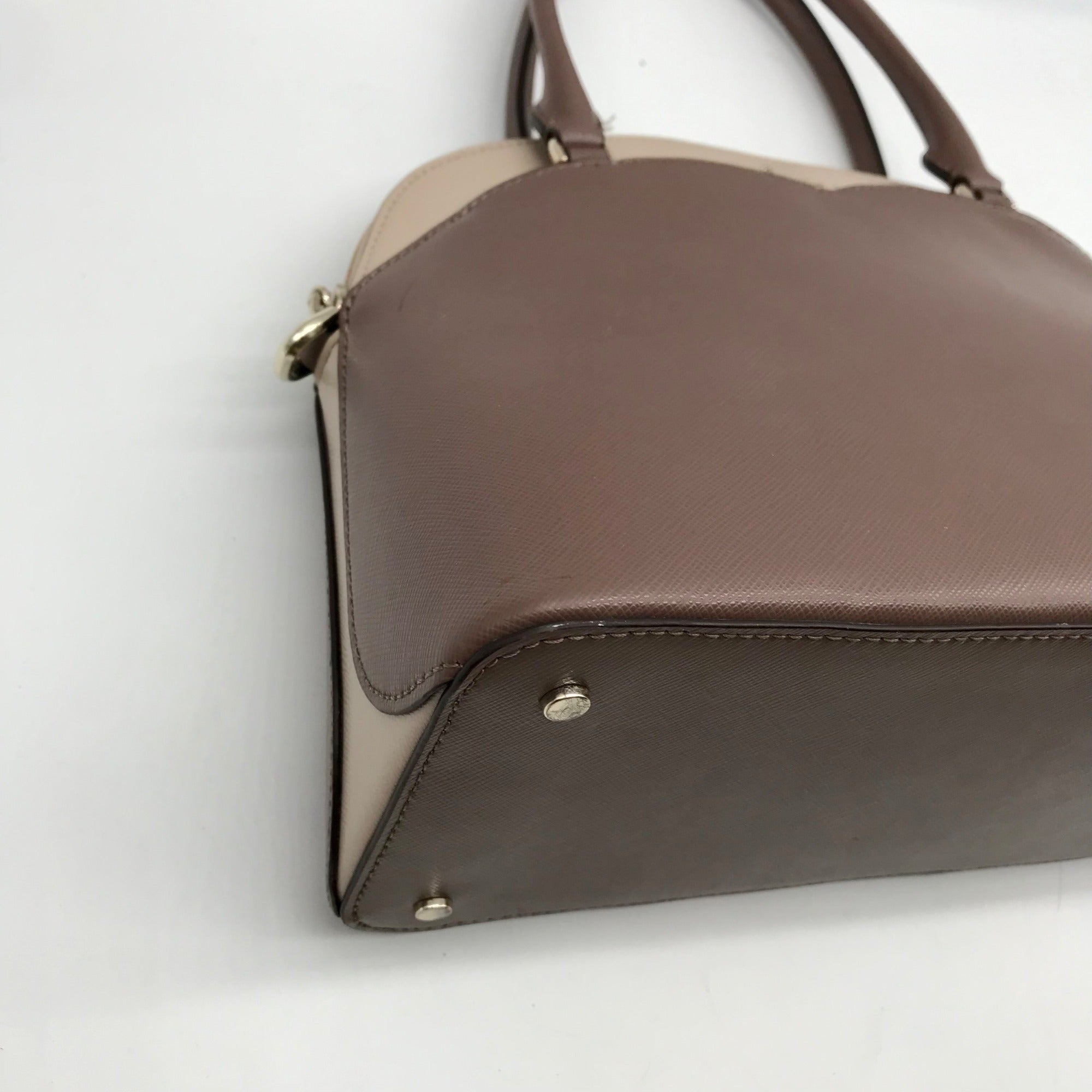 Kate Spade Beige Saffiano Leather Payton Dome Convertible Satchel