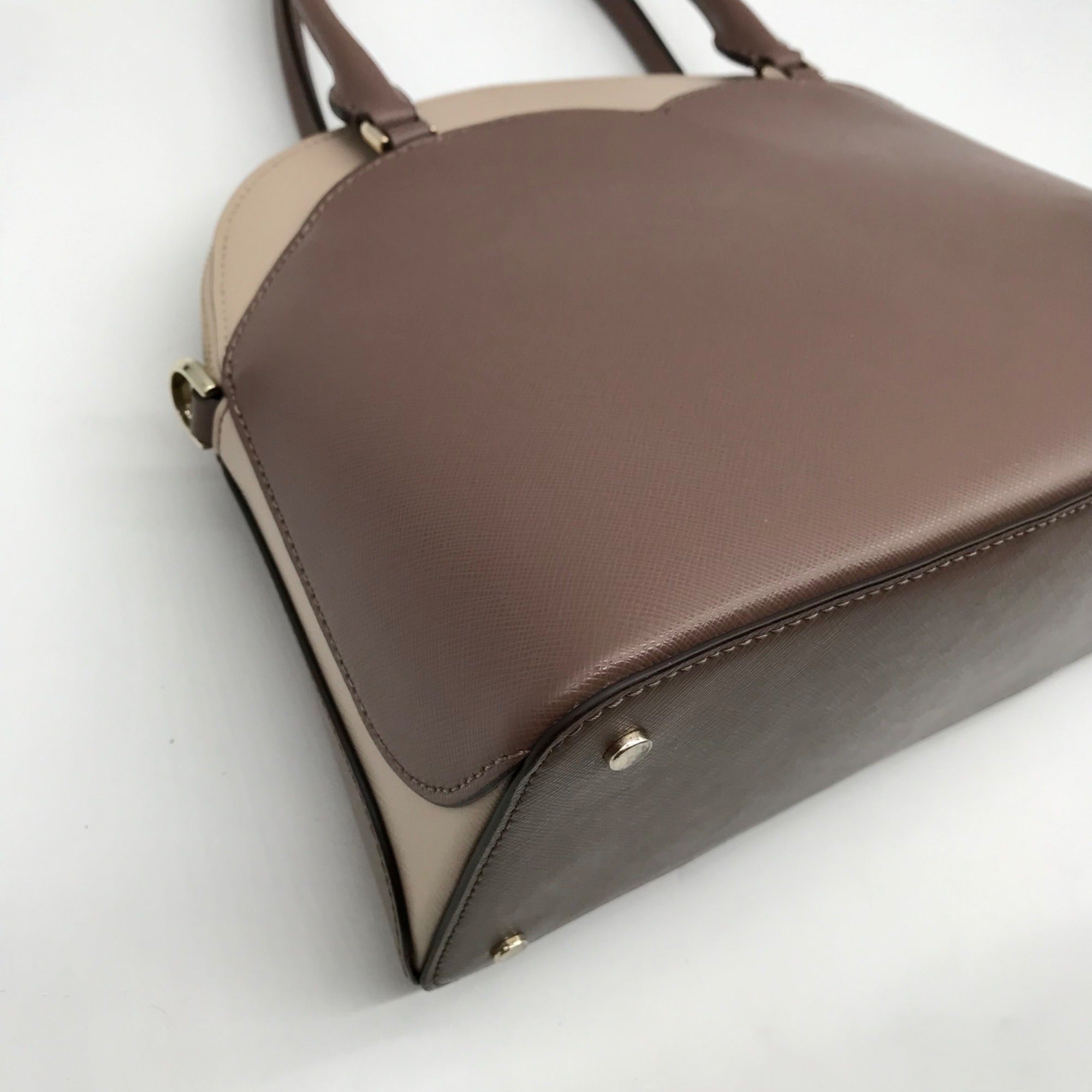 Kate Spade Beige Saffiano Leather Payton Dome Convertible Satchel