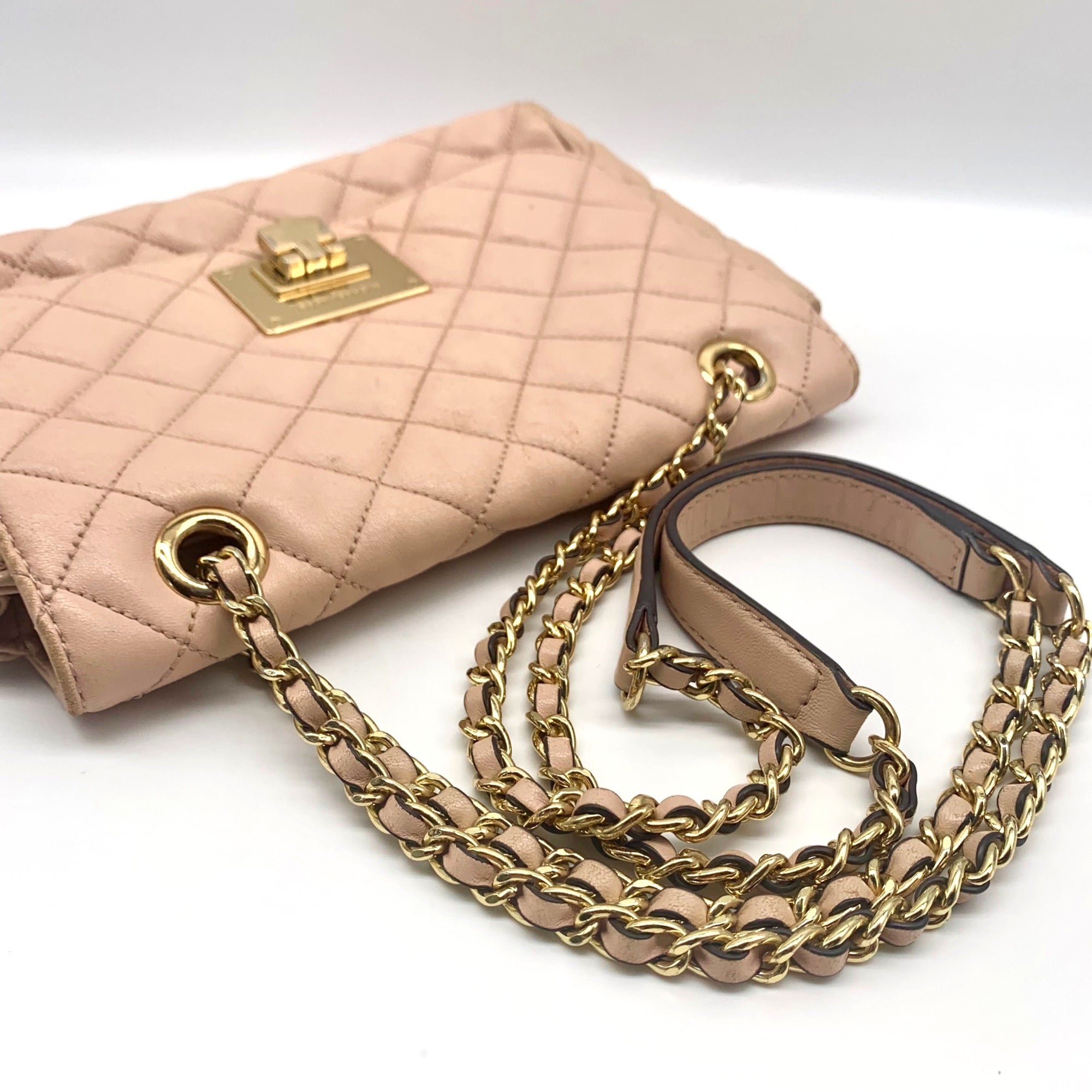 Michael Kors Pink Quilted Leather Sloan Convertible Crossbody Bag