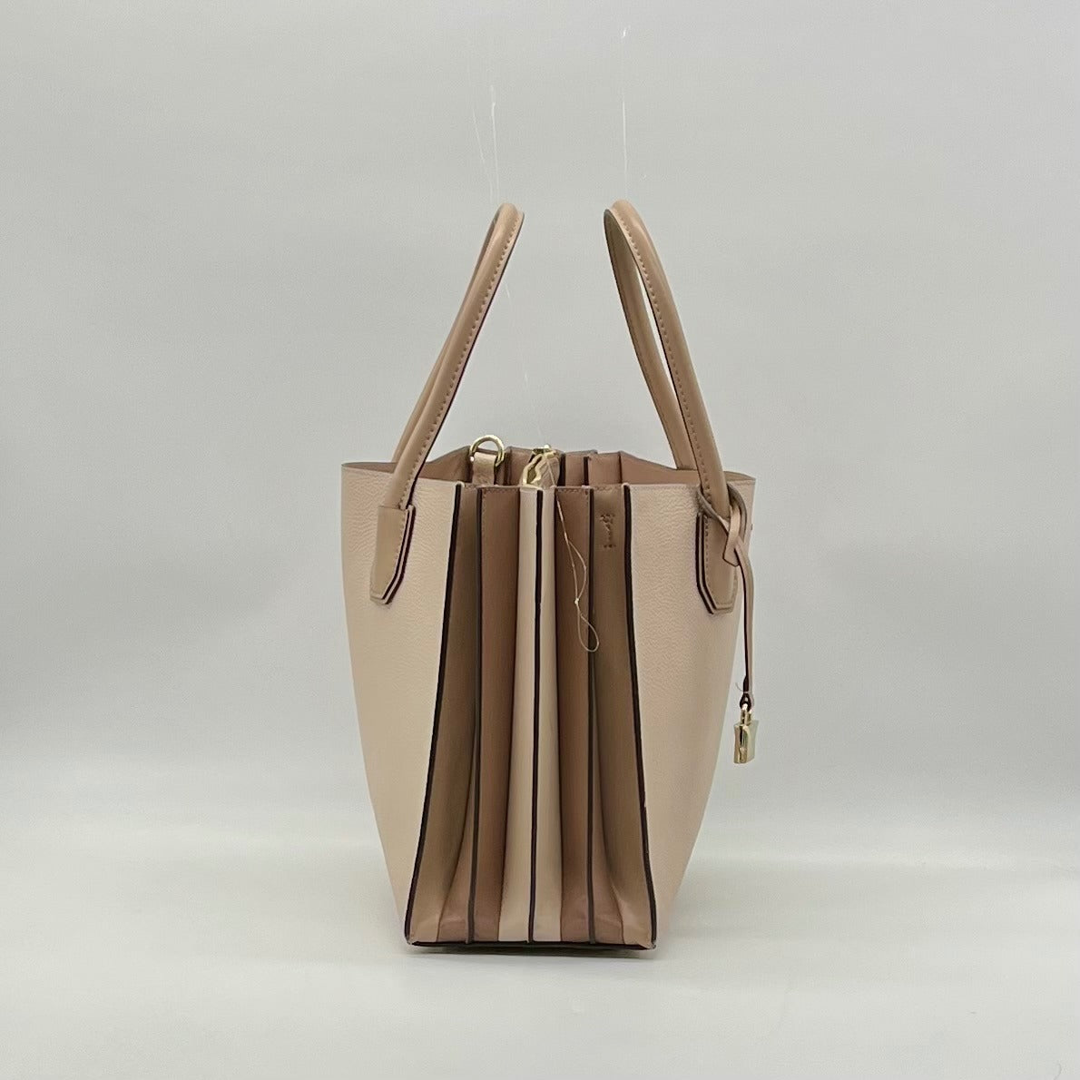Michael Kors Beige Pebbled Leather Mercer Tote