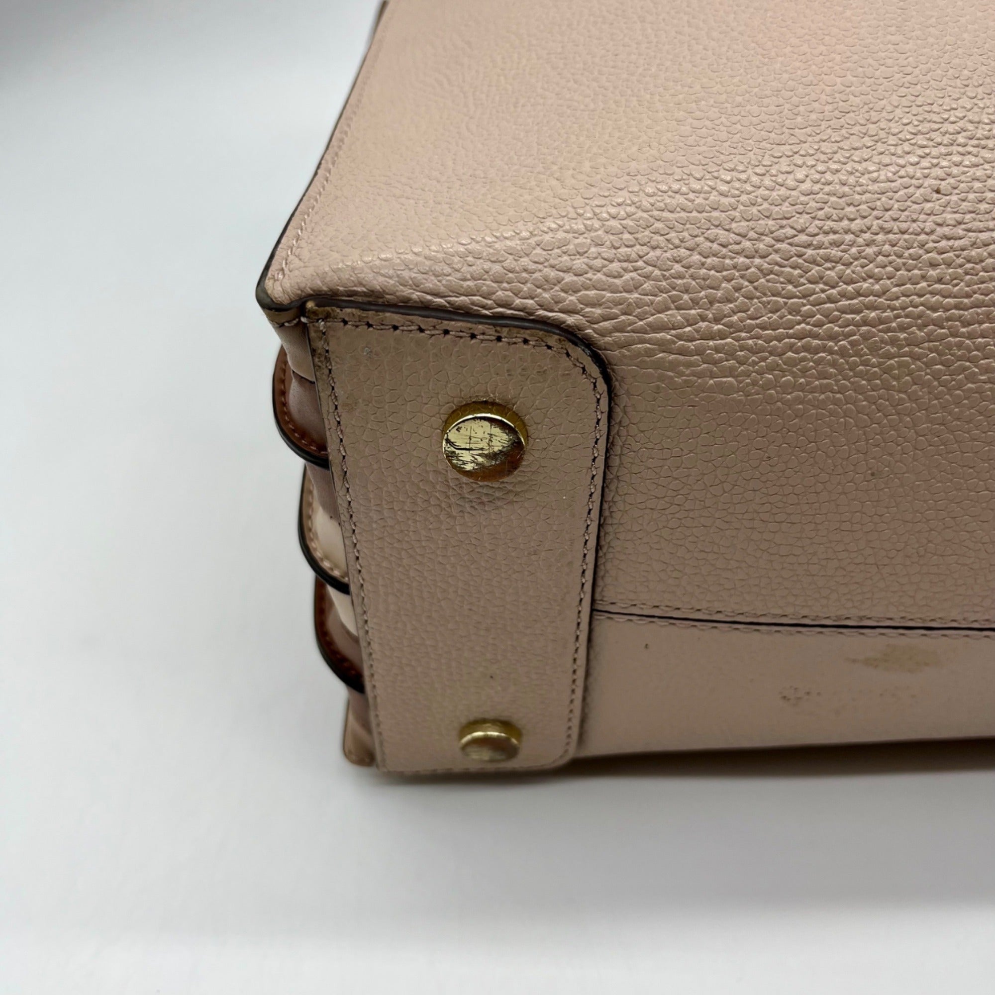 Michael Kors Beige Pebbled Leather Mercer Tote