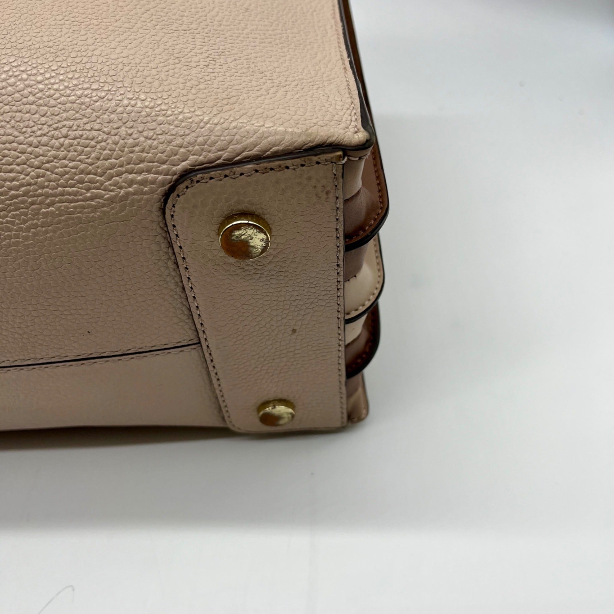 Michael Kors Beige Pebbled Leather Mercer Tote