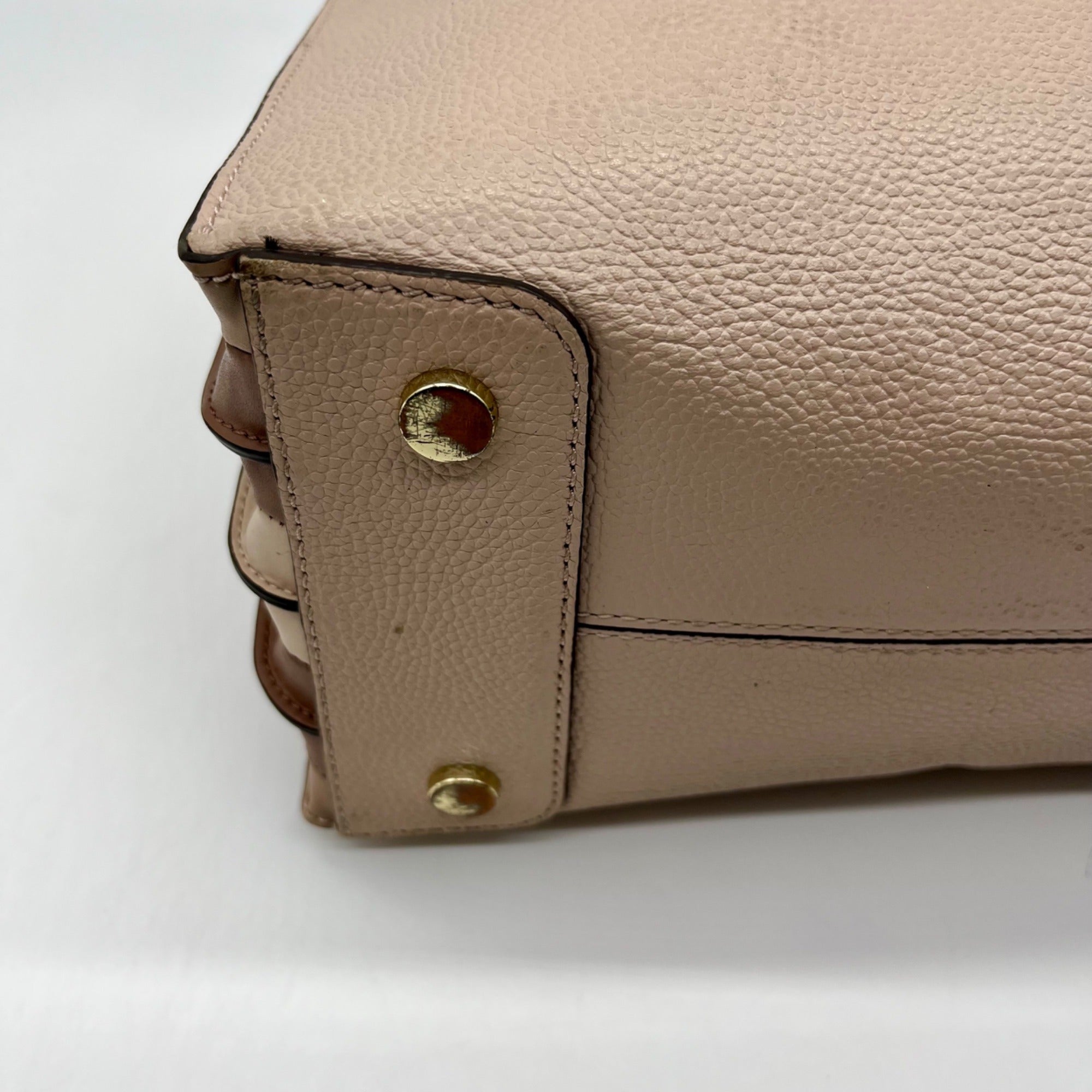 Michael Kors Beige Pebbled Leather Mercer Tote