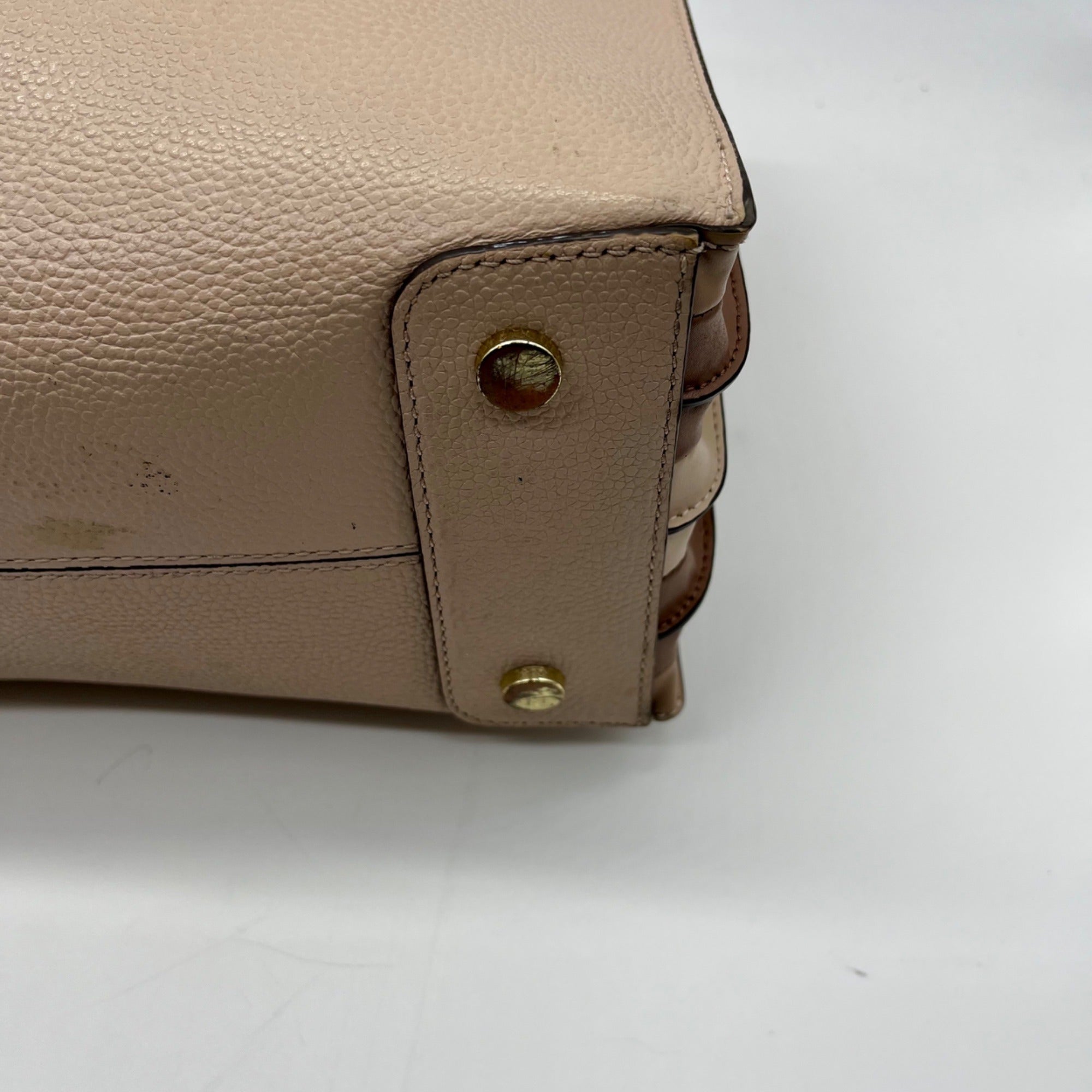 Michael Kors Beige Pebbled Leather Mercer Tote