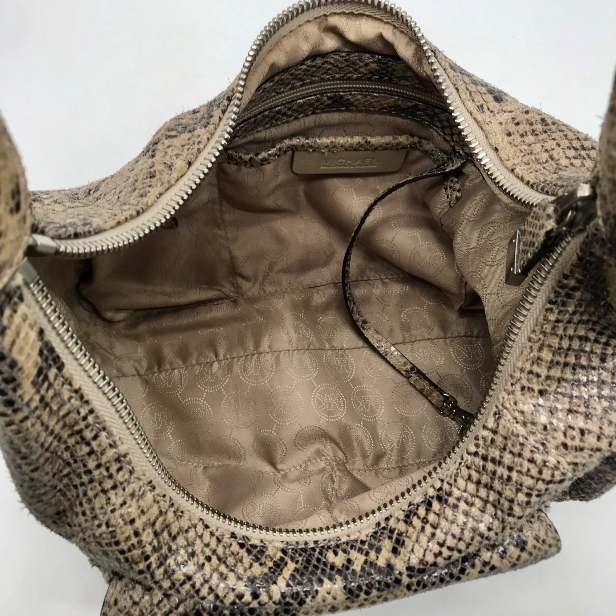 Michael Kors Python Embossed Hobo Bag