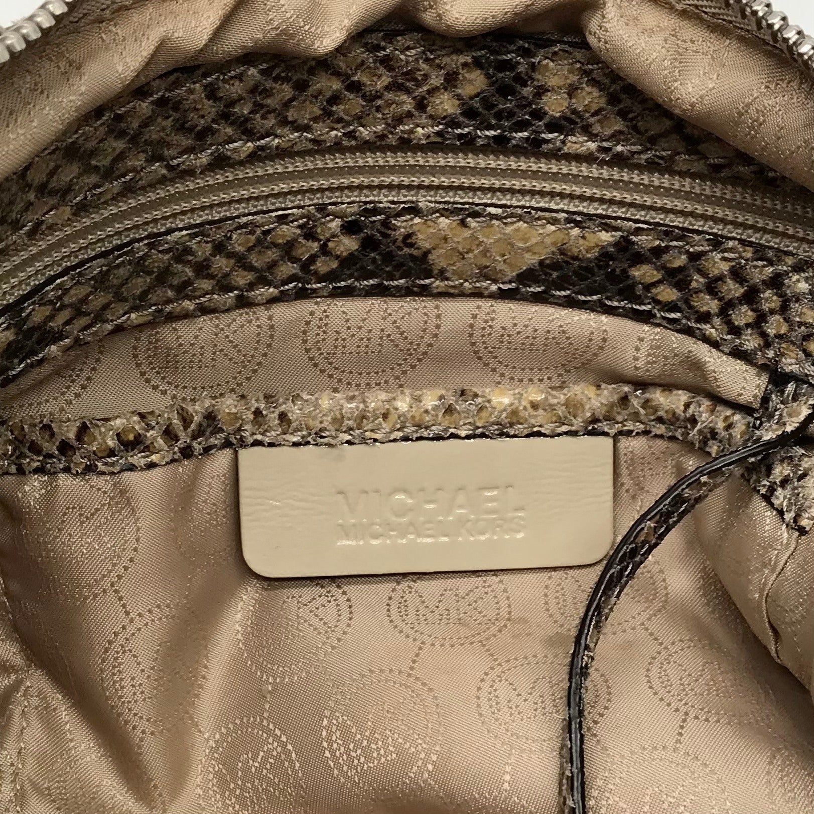 Michael Kors Python Embossed Hobo Bag