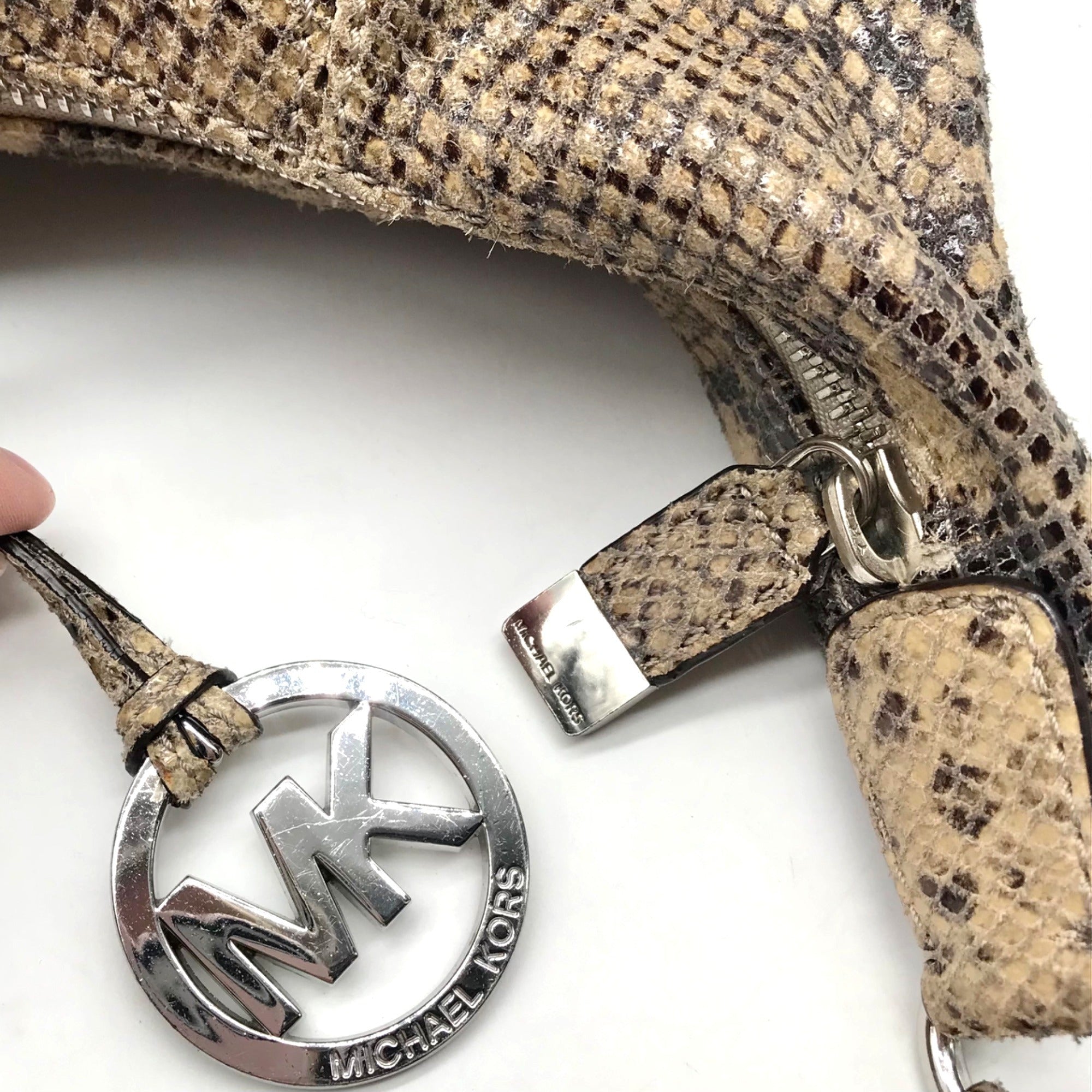 Michael Kors Python Embossed Hobo Bag