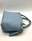 Anne Klein Blue Faux Leather Shoulder Bag