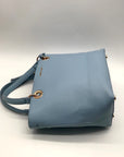 Anne Klein Blue Faux Leather Shoulder Bag
