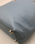 Anne Klein Blue Faux Leather Shoulder Bag